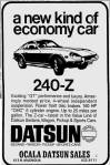 1970 Datsun 240z vintage ad "A new kind of economy car. 240-Z"